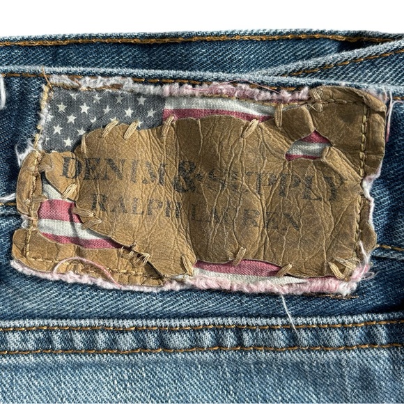 RALPH LAUREN Demin and Supply Homemade Jorts Jean Shorts Distressed - Size 40 - Picture 2 of 11
